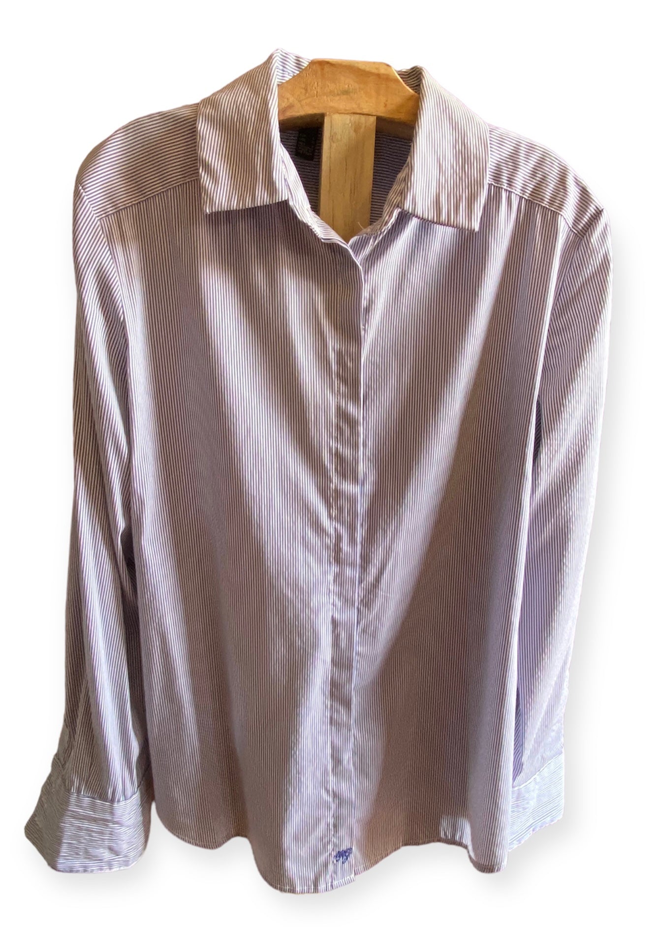 CAMISA SASTRE M.L RAYAS AZUL Y BLANCA