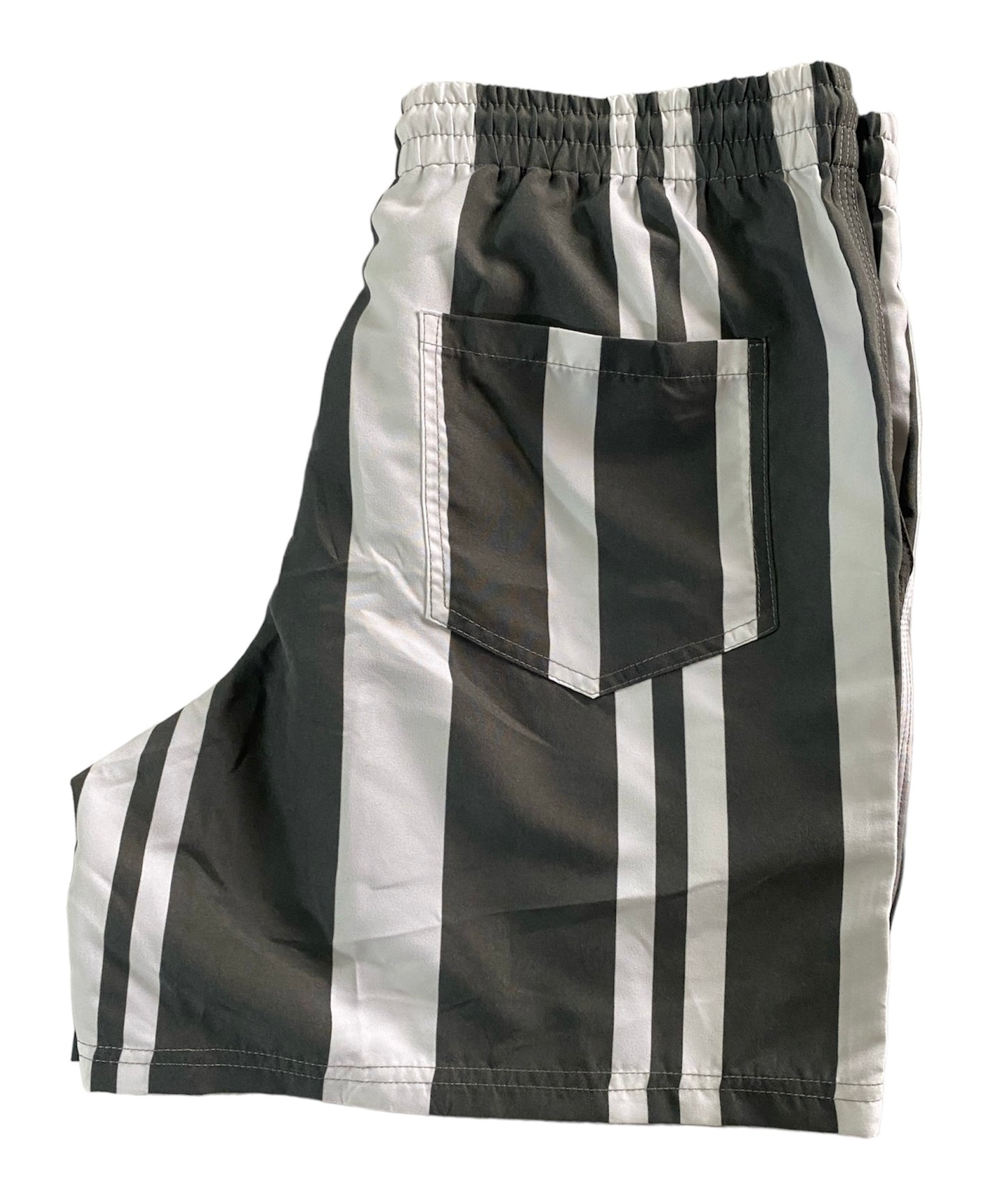 SHORT RAYAS BLANCO Y GRIS