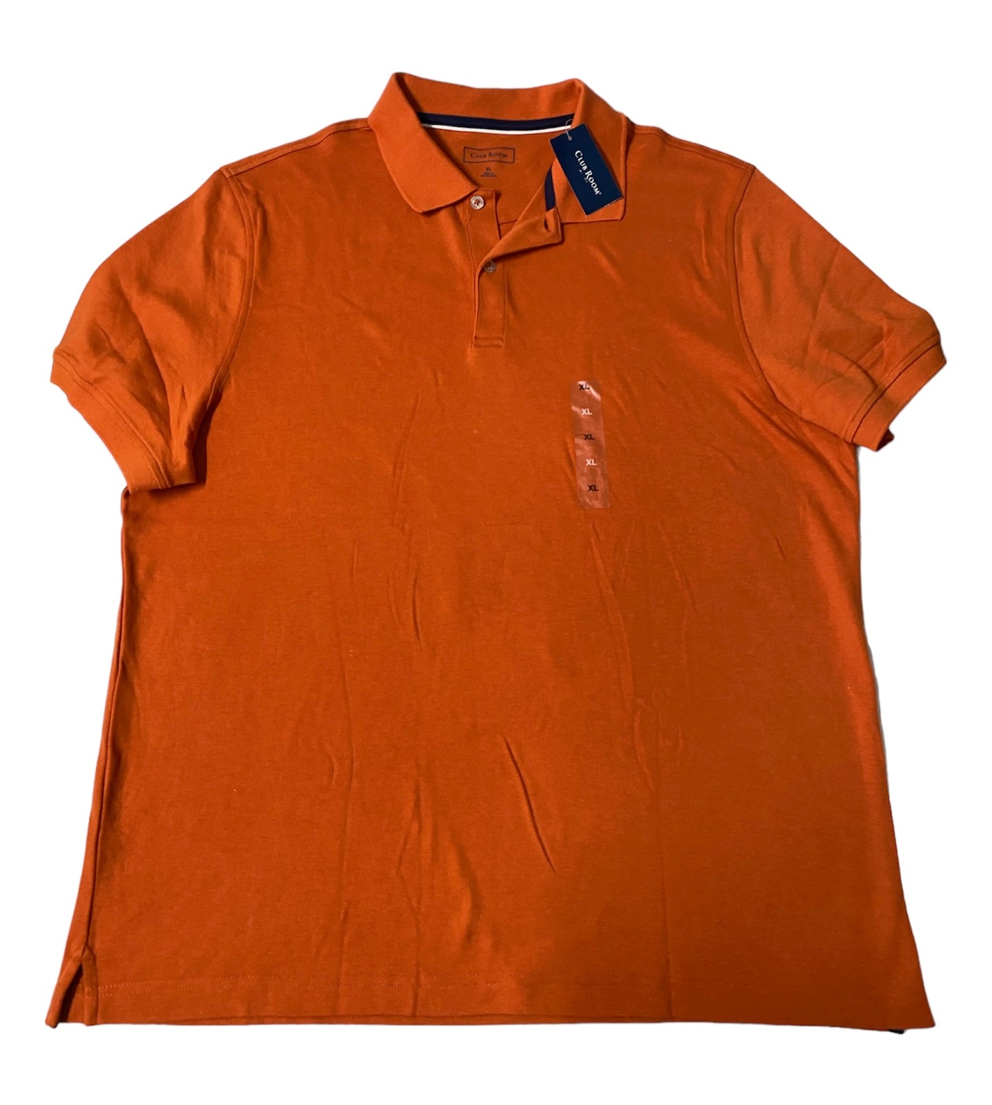 CAMISETA POLO NARANJA OSCURO "CLUB ROOM"