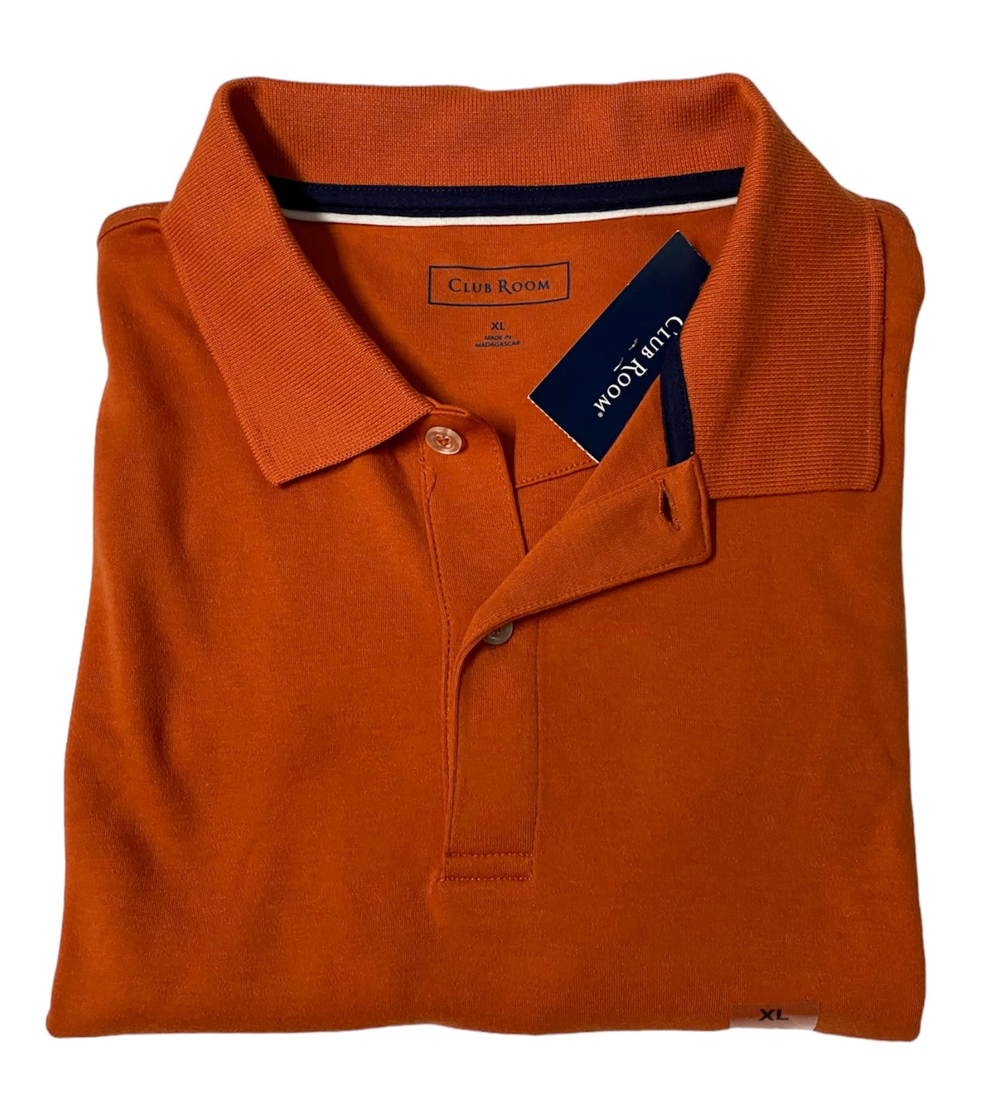 CAMISETA POLO NARANJA OSCURO "CLUB ROOM"