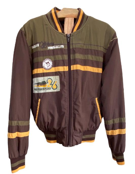 CHAQUETA CAFÉ AVIADOR POLIESTER